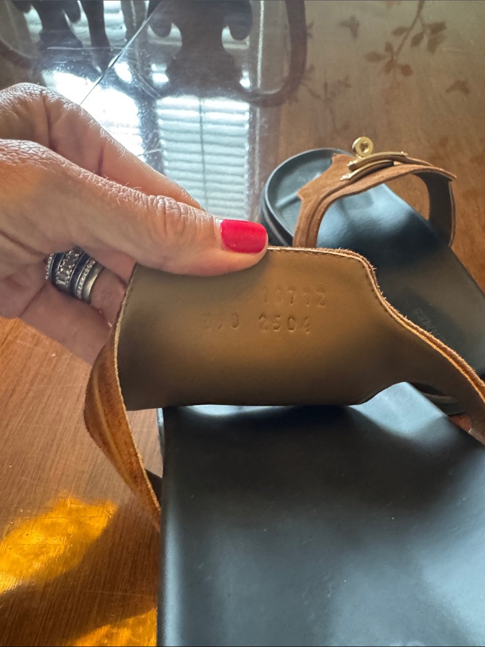 Women’s suede Hermes empire sandal size 38 - Picture 4 of 7